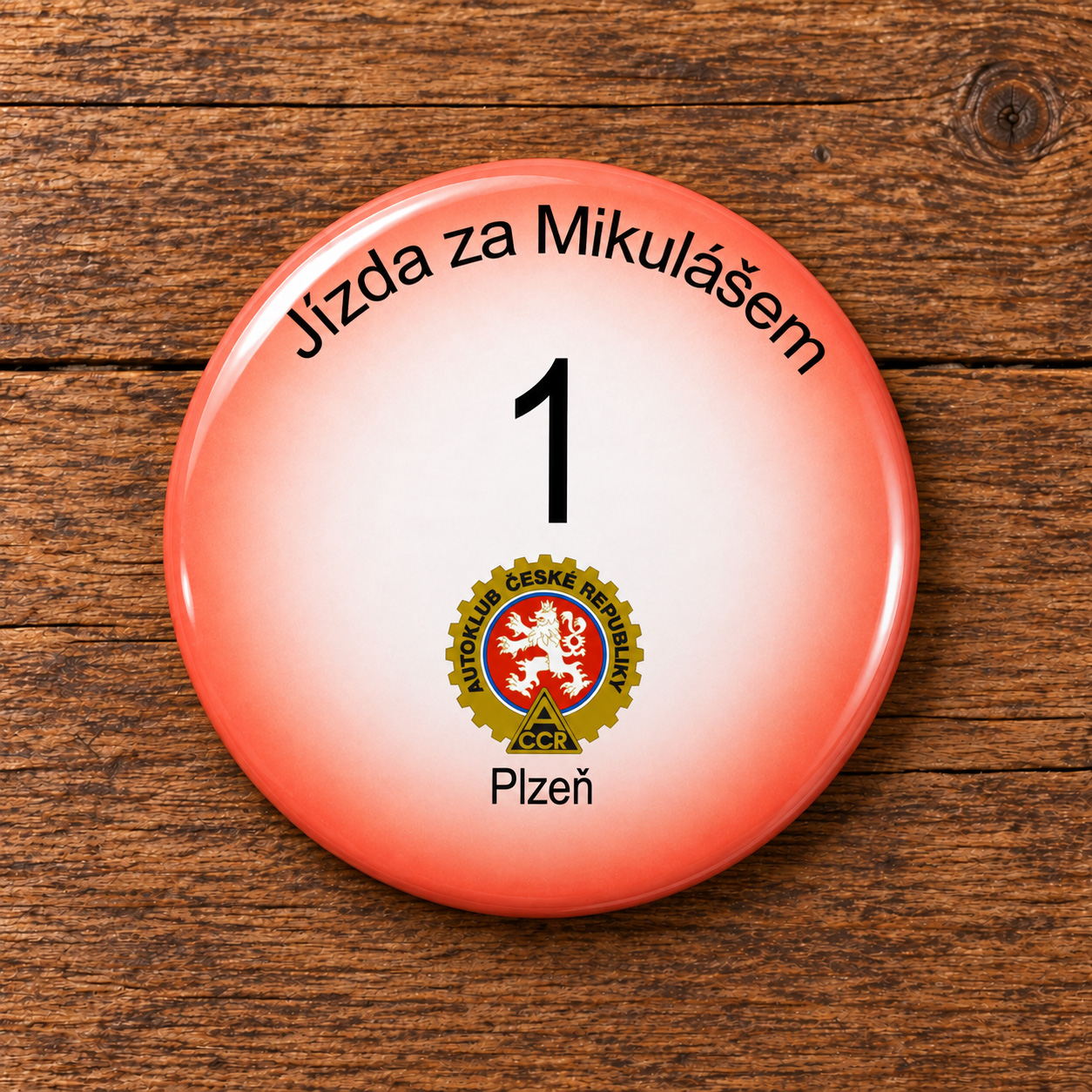 Placka Jízda za Mikulášem s logem Autoklubu České republiky