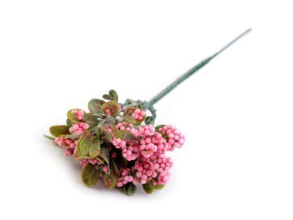 Artificial Sprig with Berries and Leaves, 19 cm