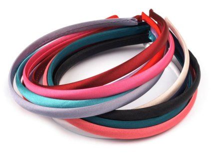 Satin Headband, Width 1 cm, Circumference 37 cm