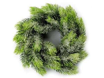 Künstlicher Weihnachtskranz, beschneit, Ø 25 cm