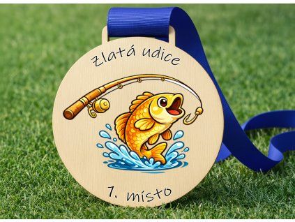 Rybářská medaile 7cm | Barevný potisk