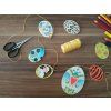 Wooden Easter Eggs 6 cm, Hanging, Set of 5