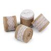 Jute Ribbon with Lace, 2 m Roll
