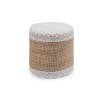 Juteband mit Spitze, 2 m Rolle