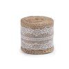 Juteband mit Spitze, 2 m Rolle