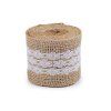 Jute Ribbon with Lace, 2 m Roll