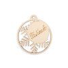 Wooden Ornament Snowflake 62 mm