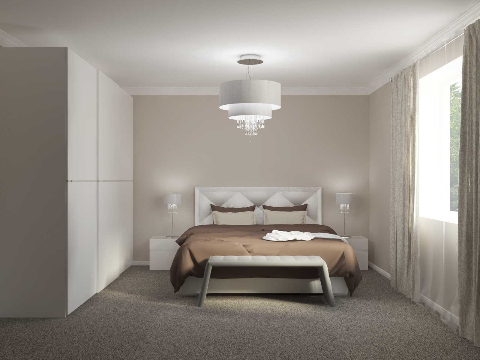 Moderná spálňa zariadená kolekciami FELINA, LA NOTTE a LOGICA a TEMPUR