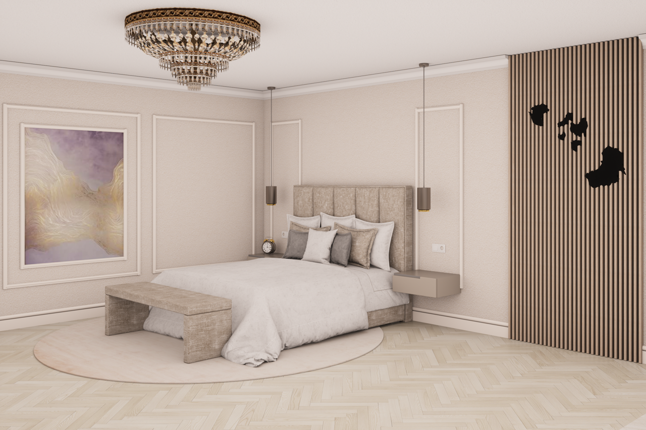 NÁVRH – VIZUALIZÁCIA APARTMÁN V RODINNOM DOME