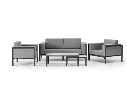 Exteriérové záhradné sedenie CRETA v prevedení DARK GREY/ ANTRACITE