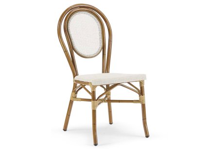 Exteriérová stolička GS 955 od talianskej spoločnosti Grattoni v svetlom prevedení.