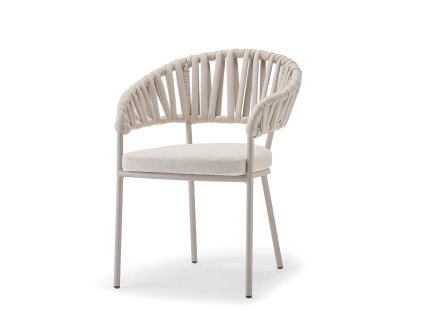 Exteriérová záhradná stolička VICTORY od spoločnosti GRATTONI v prevedení Sand.