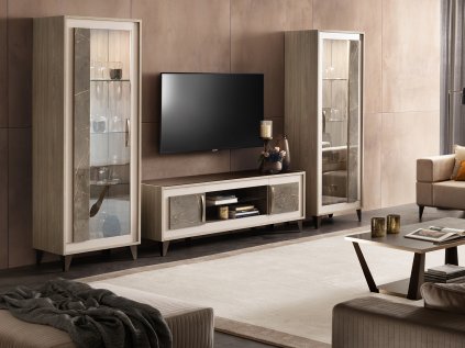 Exkluzívna moderná TV skrinka a 1-dverové vitríny MARCO POLO