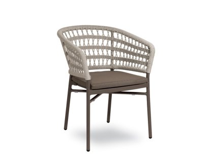 Exteriérové jedálenské kreslo BLED TAUPE