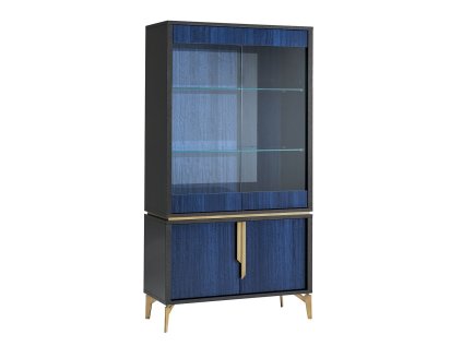 2-dverová vitrína s LED osvetlením v štýle Art Decó OCEANUM