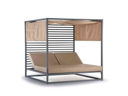 ANTIGUA LUX záhradná posteľ s prestrešením