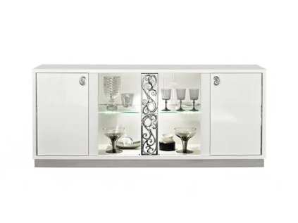 Moderná biela komoda ROMA Glamour