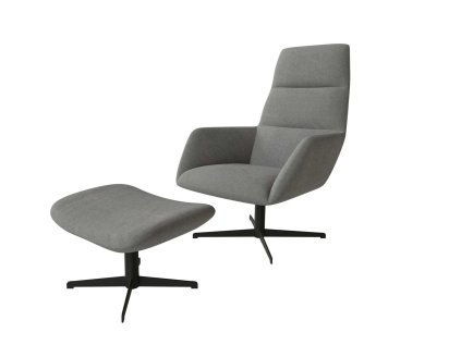 Pohodlné otočné kreslo s taburetkou MORELLI