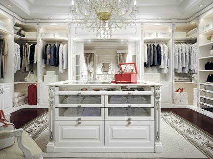 Luxusný šatník na mieru v rustikálnom dizajne