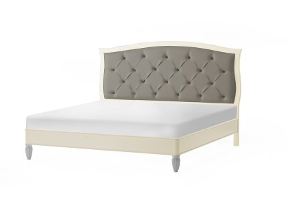 Rustikálna manželská posteľ s čalúnením MARCO POLO