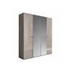 CLAIRE Šatníková skriňa 4dverová s 2 zrkadlami