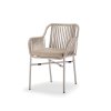Záhradné exteriérové kreslo BEVERLY v prevedení SAND/CANAPA FLAT/SAND AXROMA od spoločnosti GRATTONI