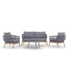 Exteriérové záhradné sedenie ALICANTE v prevedení ANTRACITE/DARK GREY ROUND/CHARCOAL AXROMA