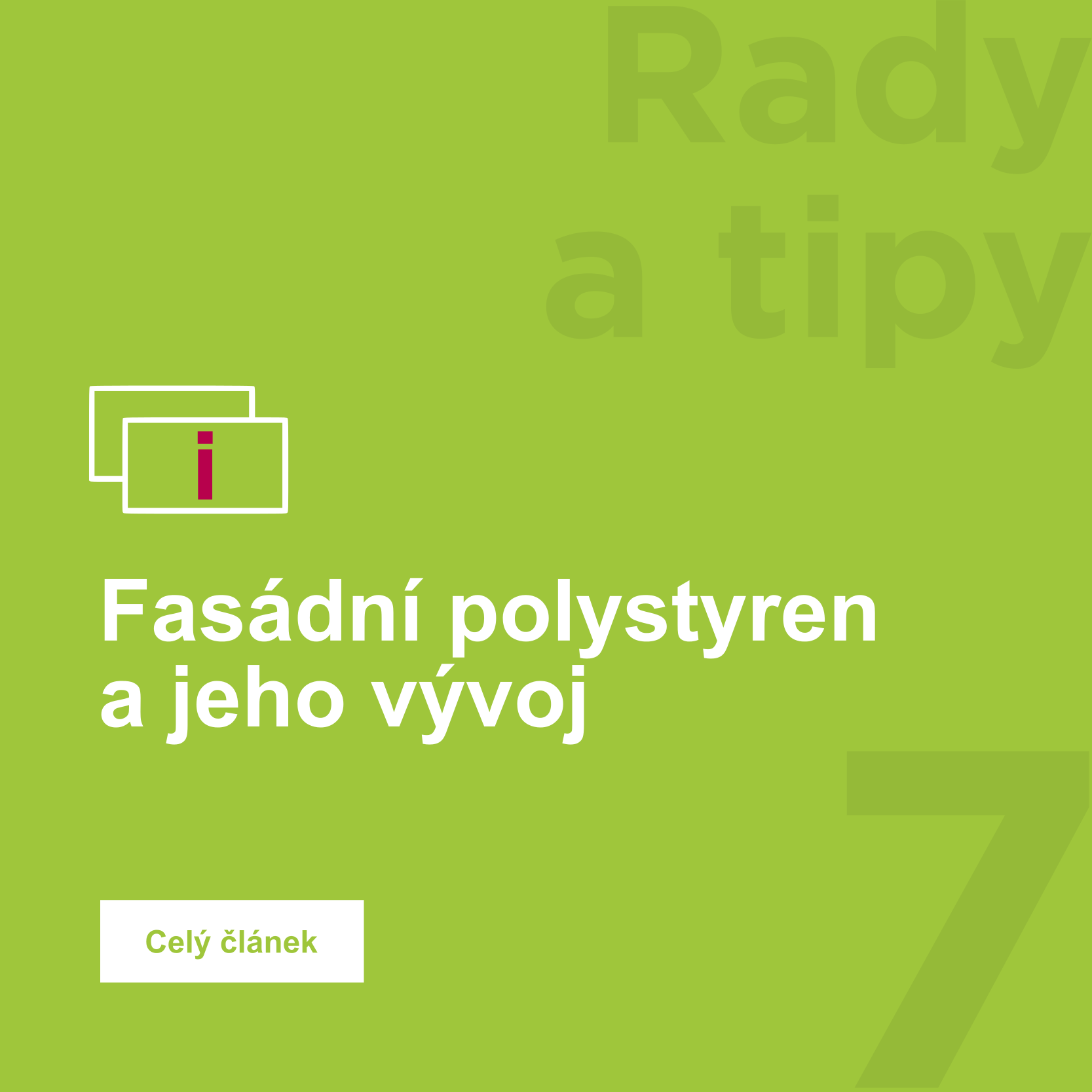 Fasádní polystyren a jeho vývoj