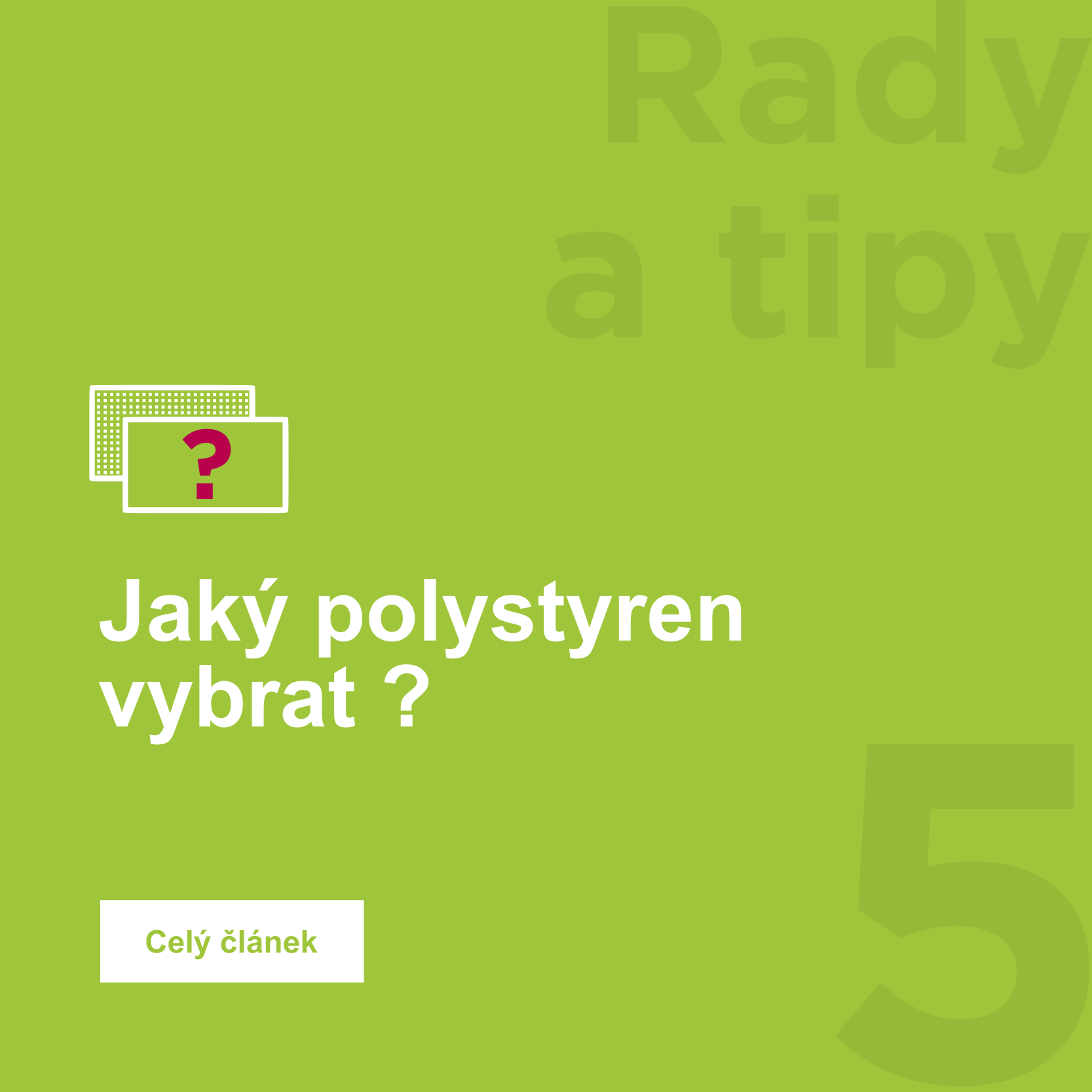 Jak vybrat polystyren?