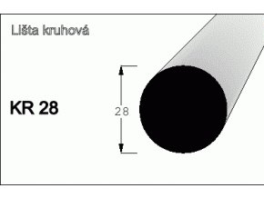 Lišta kruhová KR 28 SM/240 nast.