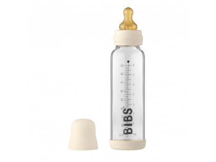 BIBS Baby Bottle sklenena flasa 225ml Ivory