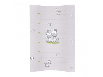 CEBA Podložka prebaľovacia 2-hranná mäkká COSY (50x70) Zebra šedá