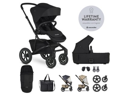 EASYWALKER Jimmey AIR Pepper black set XXL s príslušenstvom