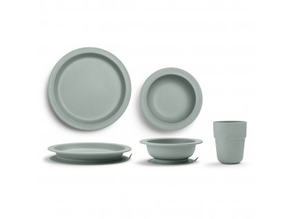 60262003193NA Children's Dinner Set Pebble Green 1 AW22 PP