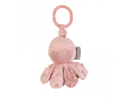 NATTOU Chobotnička vibračná na C krúžku dusty pink 20 cm Lapidou