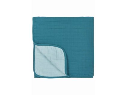 Mušelínová osuška velká - Petrol/sea blue