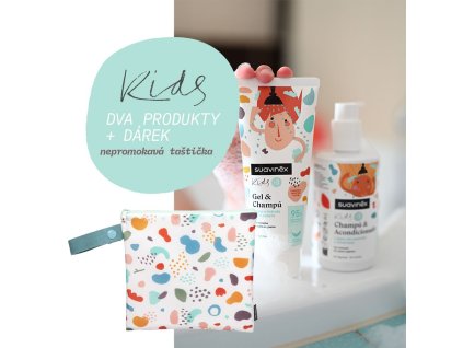 SUAVINEX | KIDS Hygienická taštička + Dětský šampon + kondicionér 300ml + Dětský gelový šampon200ml