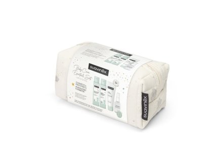 SUAVINEX | Kozmetická sada na cesty V BAVLNĚNÉ TAŠTIČKE - krémová