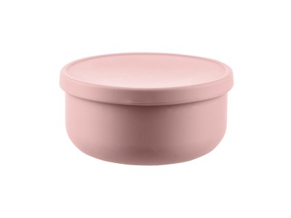 Zopa Silikónová miska s viečkom, Old Pink
