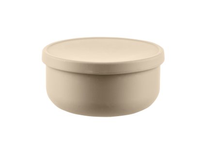 Zopa Silikónová miska s viečkom, Sand Beige