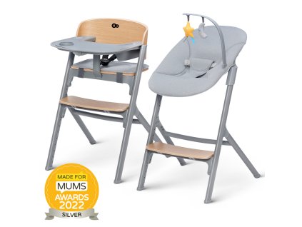 KINDERKRAFT SELECT Set jedálenská stolička Livy Oak + lehátko Calmee, Premium