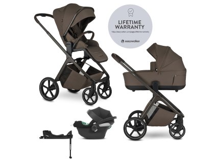 EASYWALKER Kočík kombinovaný Zoey Chestnut Brown + CYBEX Aton B2 i-Size + základňa