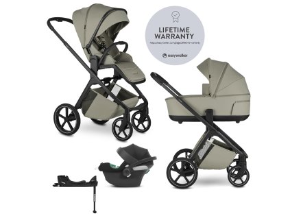 EASYWALKER Kočík kombinovaný Zoey Sage Green + CYBEX Aton B2 i-Size + základňa
