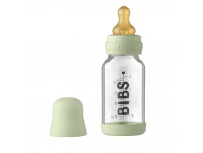 BIBS Baby Bottle sklenena flasa 110ml Sage