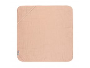 Mušelinová osuška Hooded Towel - light pink