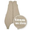 Jumper 80 cm Slub TEAM NO SLEEP - Taupe/offwhite