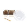 Zopa Silikónový box na občerstvenie s príborom veľký, Sand Beige