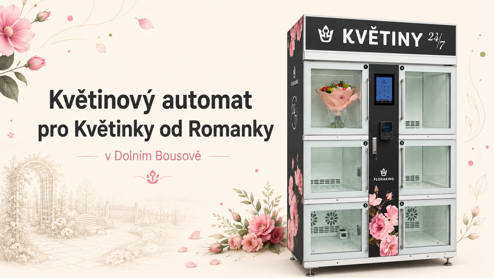 Kvetinový automat pre Květinky od Romanky v Dolnom Bousove