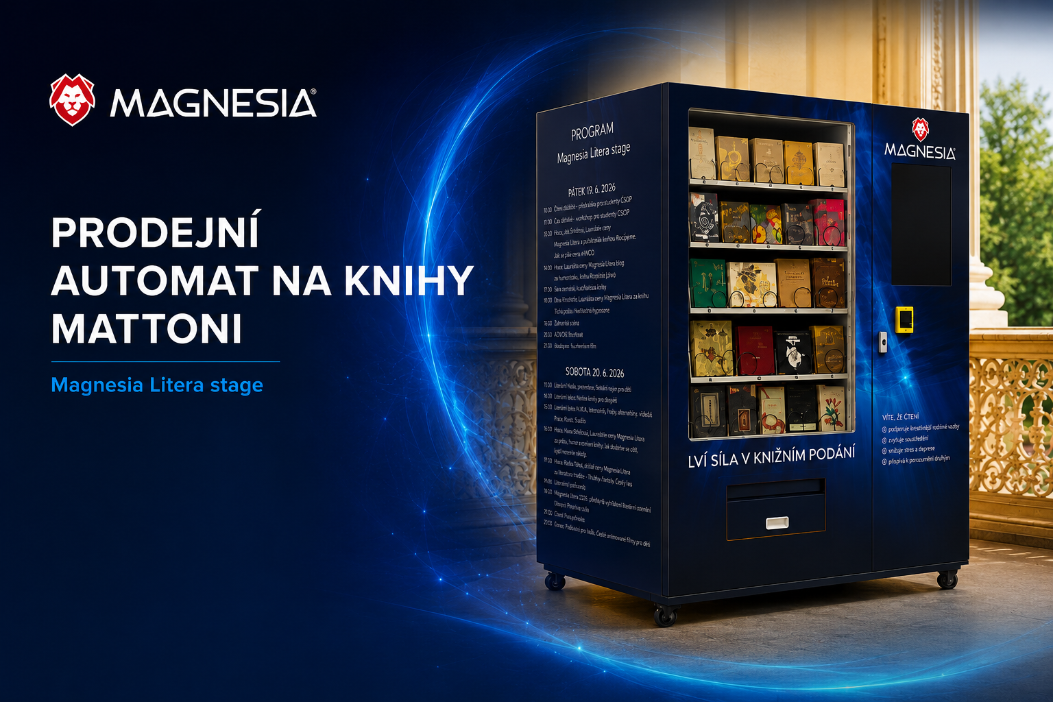 Prodejní automat na knihy Mattoni