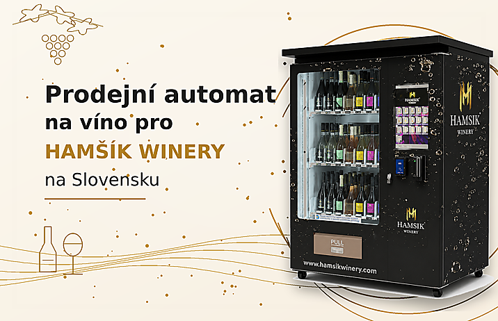 Predajný automat na víno pre HAMŠÍK WINERY na Slovensku